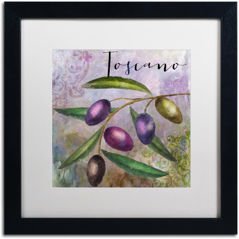 Olivia II by Color Bakery, White Matte, Black Frame 16x16-Inch