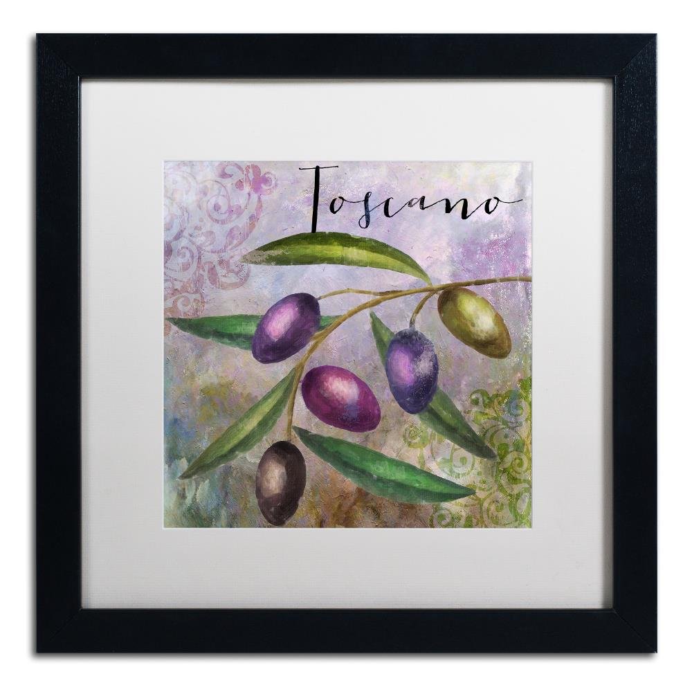 Olivia II by Color Bakery, White Matte, Black Frame 16x16-Inch