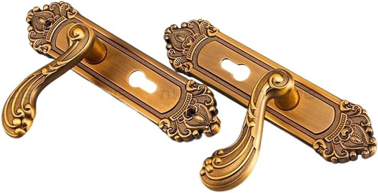 European zinc Alloy Wooden Door Door Lock Bronze Bedroom Door Handle Indoor Silent Handle Lock
