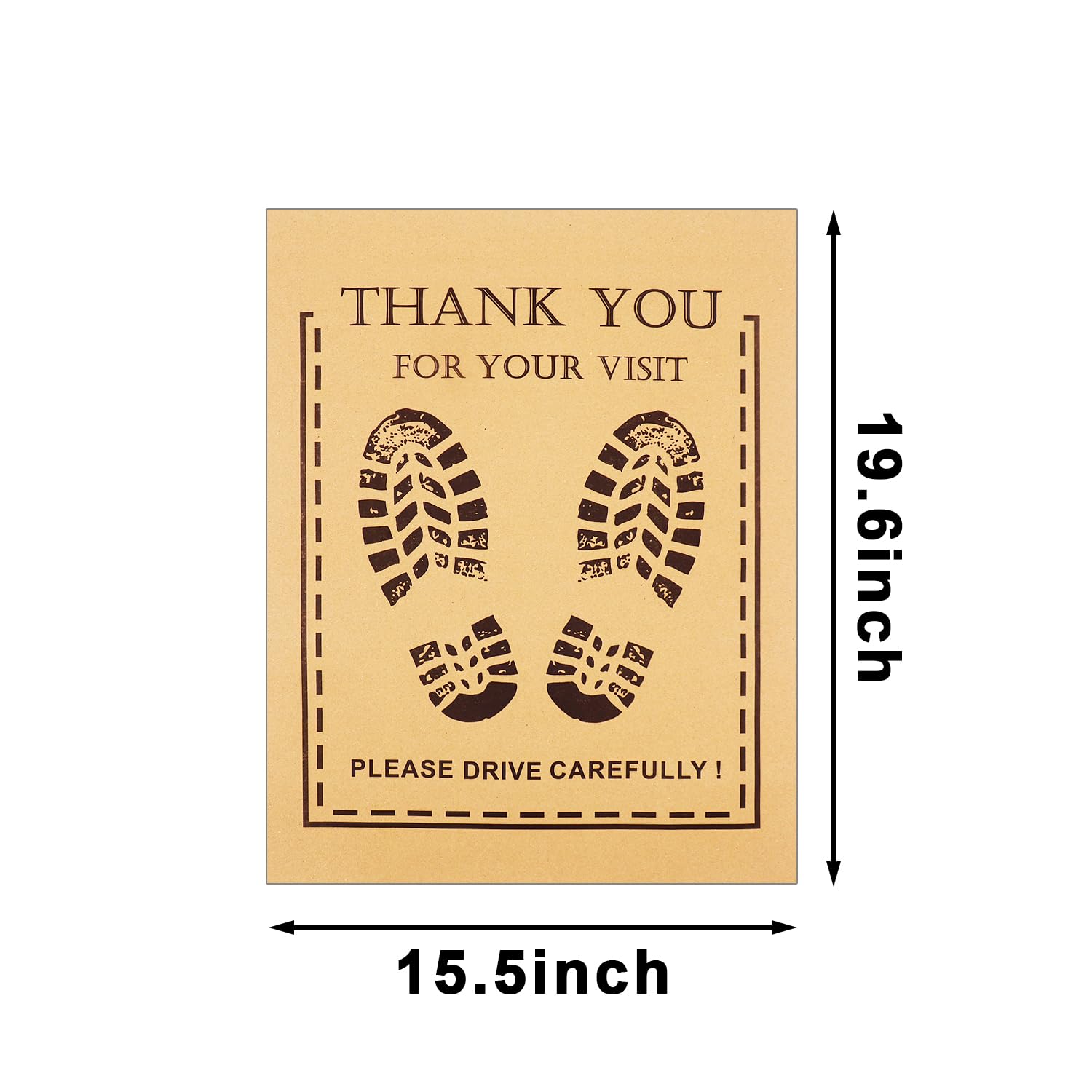 RUENXG Paper Floor Mats for Cars 60Pcs Vehicles Disposable Floor Pads Waterproof Car Foot Pads Protective Papers Thank — view 2