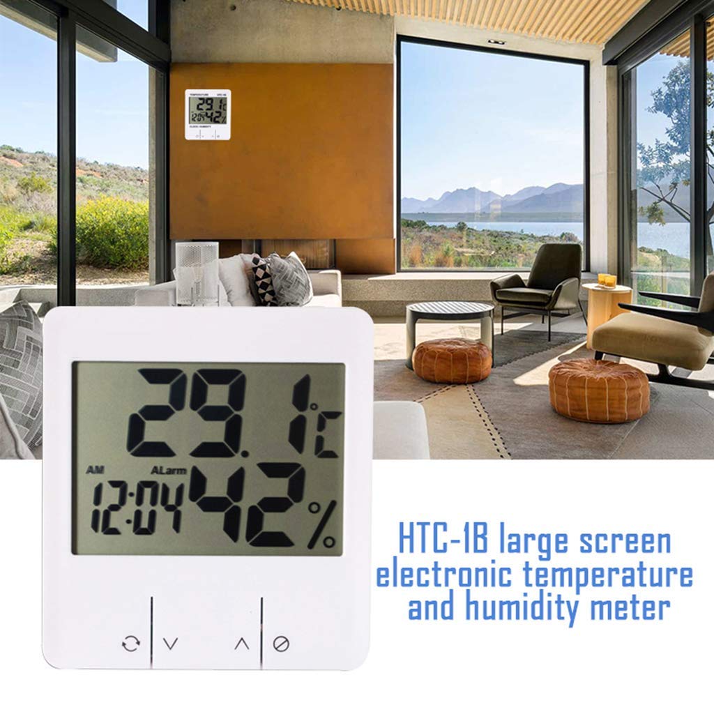 Misuratore elettronico di Temperatura e umidità, termometro Digitale per Interni, Stazione meteorologica, igrometro, per Il Tuo Soggiorno, Camera da Letto, Cucina, Scuola, Ufficio, Serra