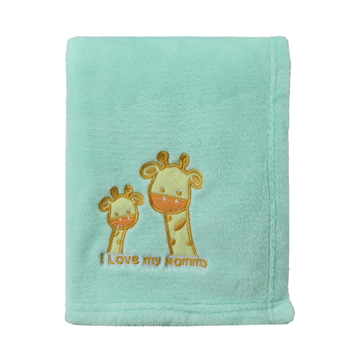 CREVENT 30''X40'' Light Cozy Plush Fluffy Warm Fleece Stroller Baby Blanket for Girls Boys Infant Toddler's Crib Cot Stroller - Green Giraffe