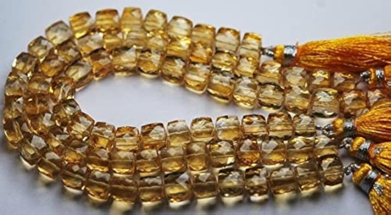 Citrine véritable facettée haut de gamme 7-8mm pour joaillerie