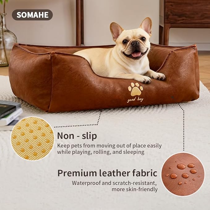 Cama Redonda para Perro Mediano 62x47x23 cm Lavable Impermeable miniatura 4