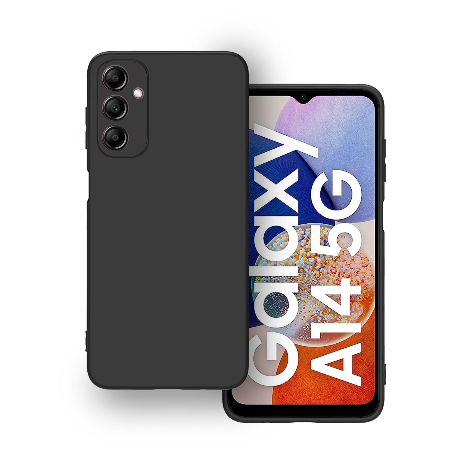 Amazon Brand - Solimo Protection Matte Finished Back Cover Case for Samsung Galaxy A14 5G | Rubberized TPU | Slim Thin Soft Matte Flexible Matte Touch Shockproof - Matte Black (B0CBQ7PB7Q) Amazon Price History, Amazon Price Tracker