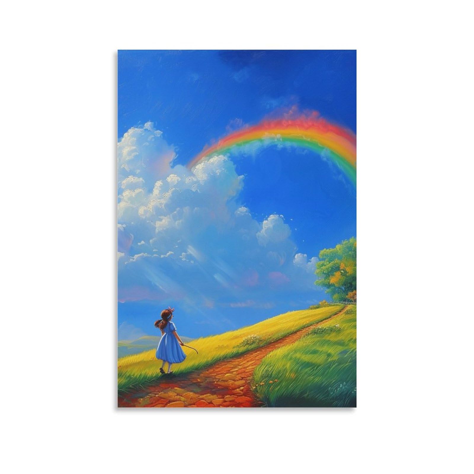 DHBANEIOK Rainbow Sunshine Art - Oil Paintings Reproduction Modern Giclee Canvas Print Artwork Pictures on Canvas Wall Art for Home Office Decorations 08x12inch(20x30cm)