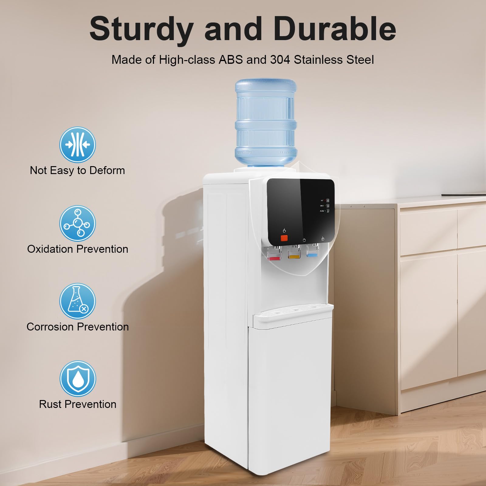 Dispensador de agua caliente de 4,5 a 18,9 l, máquina de bebidas frías y calientes, dispensador eléctrico de agua caliente, fuente de agua, oficina, hogar, máquina de bebidas frías y calientes en