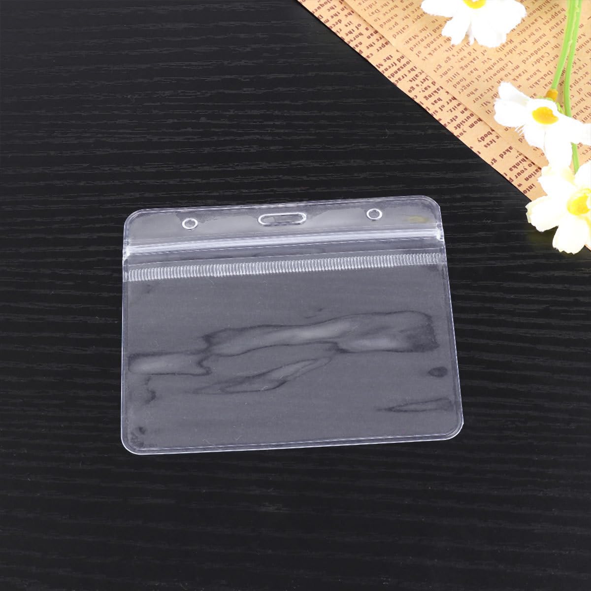 Angoily Porta Badge in Pvc Trasparente 100 Pezzi Clip per Badge, Resistente e Adatto per Occasioni Professionali e Formali