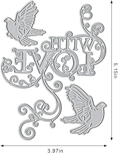 Miniatura 7 de Troqueles de fondo de corazón de metal para hacer tarjetas, flecha de corazón de ángel, flecha de Cupido, marco de corazón, troqueles de corte para