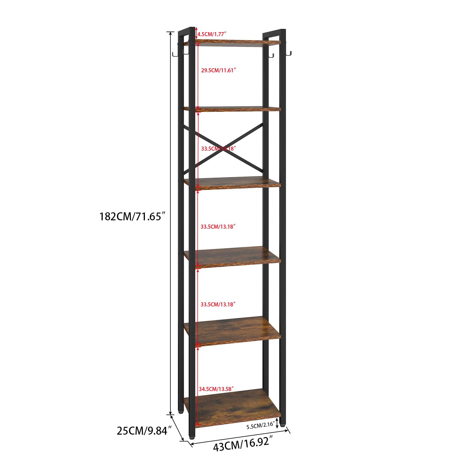Parya Home Opbergrek met stalen frame, voor woonkamer