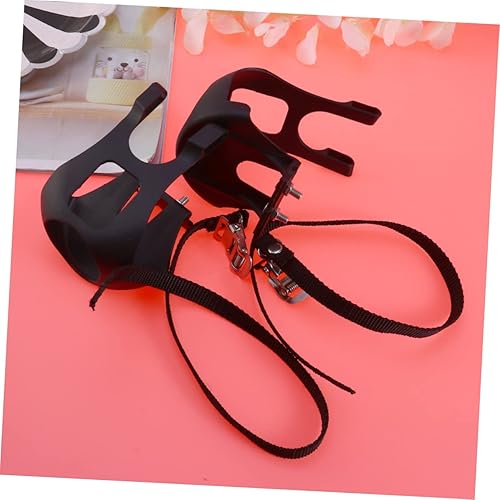Miniatura 2 de BESPORTBLE 2 clips ajustables para dedos de bicicleta con correas fijas, clips de seguridad de pedal de plástico para ciclismo de montaña y