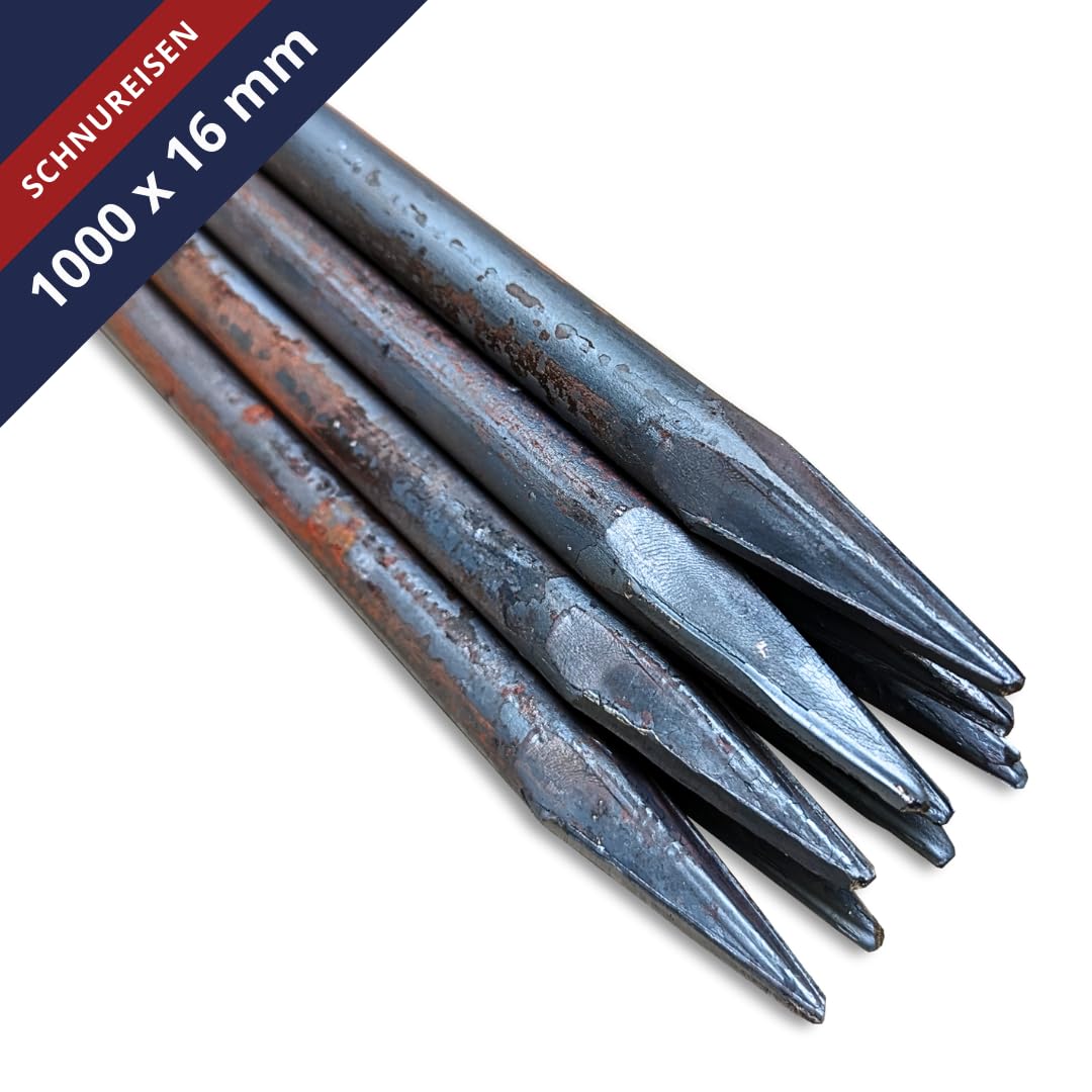 |10 x Schnureisen 80 cm - 120 cm | Ø 16 mm oder 18 mm |Variante (1000 x 16)