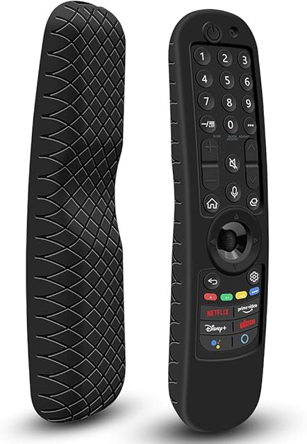 Cover for LG AN-MR21GA/AN-MR21GC Remote Control, Protective Silicone Case OLED TV 2021 LG Magic Remote Controller Sleeve Skin Holder Battery Back Protector Universal Replacement-Black