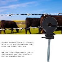 Vista 3 de 50 aisladores eléctricos de valla con 100 clavos de aislamiento de valla electrónica roscados M6 para cría de animales