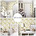 Toduso Peel and Stick Wallpaper Floral Wallpaper Yellow/Gray/White Watercolor Contact Paper Self Adhesive Removable Wallpaper Shelves Liners Decorative Vinyl Roll 15.5''x78.7''