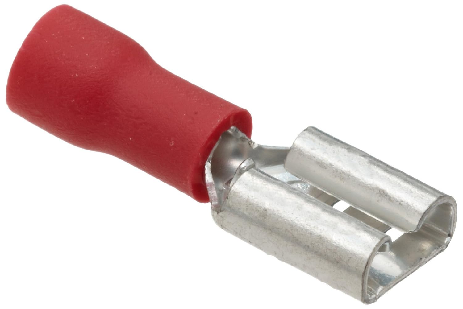 Morris Products 10314 Female Disconnect, Vinyl Insulated, Red, 22-16 Wire Size, 0.032X0.25 NEMA Tab, 100-Pack