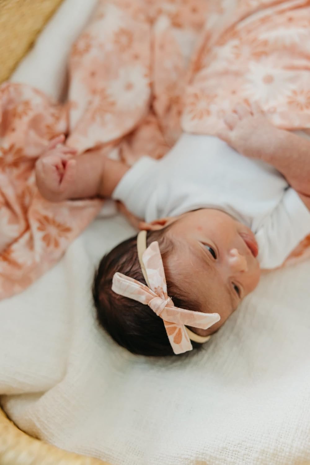 Copper Pearl Ribbon Baby Bow Headbands - Limited Collection