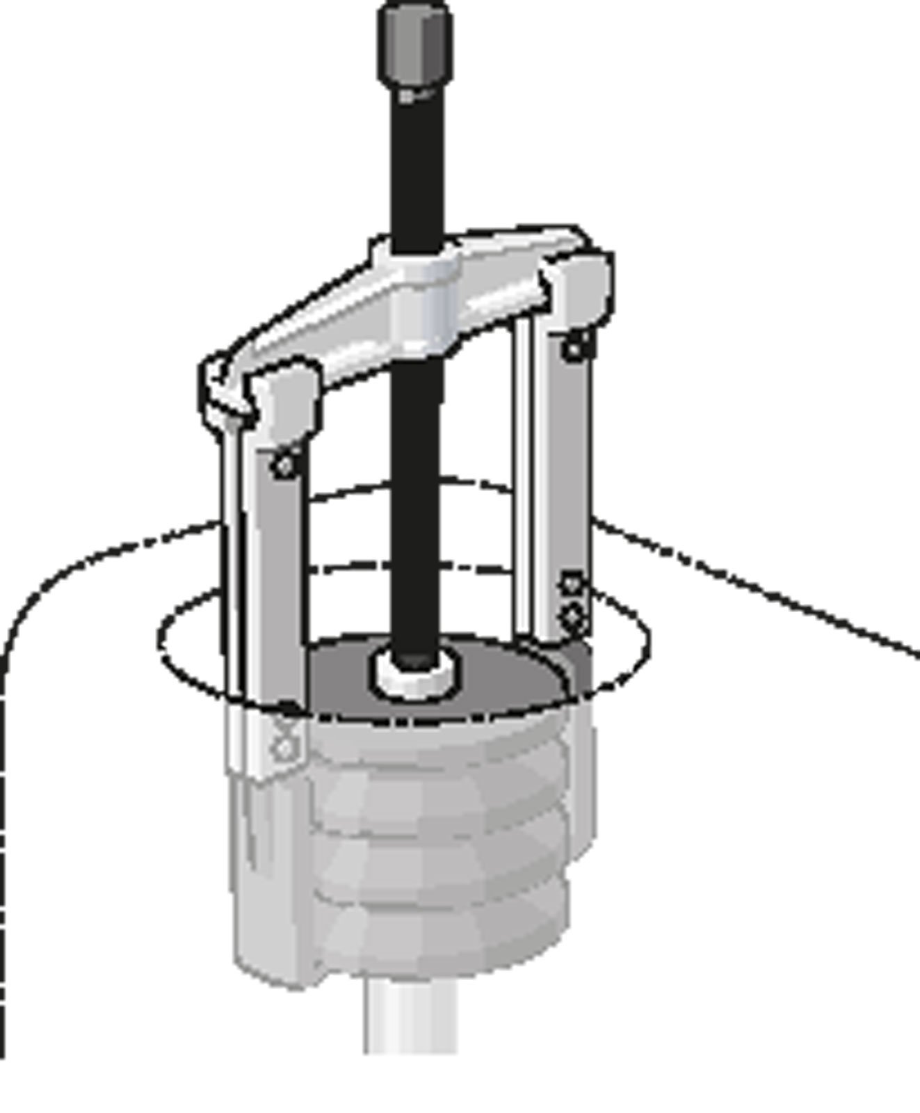 GEDORE 1.06/AS Puller Set with 6 Legs 130x100/200/250 mm
