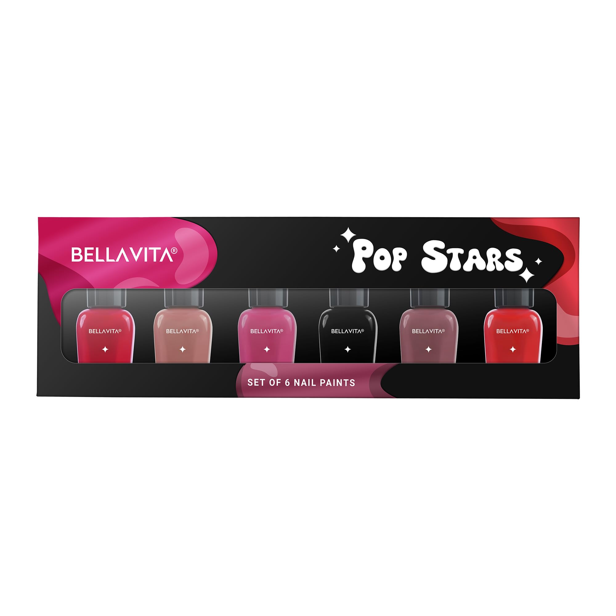 Bella Vita POP STARS Nail Polish Set of 6 | Vibrant High-Shine Colors | Fast-Drying Chip-Free Formula | Lightweight Smooth Finish | Clean Beauty | Paraben & Sulfate-Free | Suits All Indian Skin Tones-picture-10