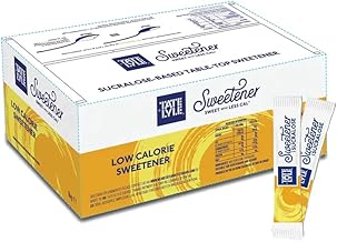 Tate & Lyle Sucralose Sweetener Sticks – 1000 Pack, Low Calorie, Sugar Alternative - Individually Wrapped Portions for Tea, Coffee & Hot Drinks
