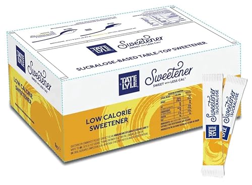 Tate & Lyle Sucralose Sweetener Sticks – 1000 Pack, Low Calorie, Sugar Alternative - Individually Wrapped Portions for Tea, Coffee & Hot Drinks