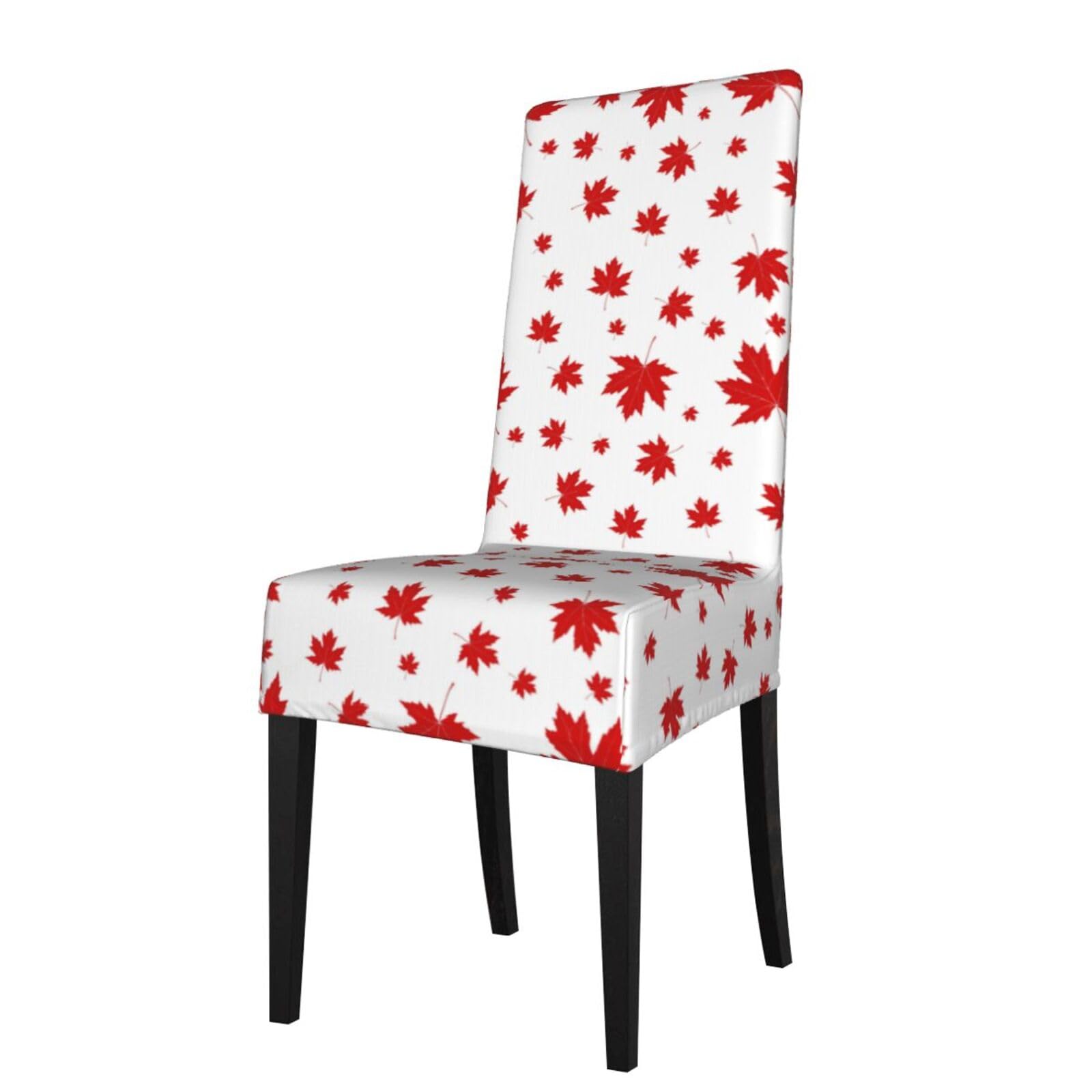 LKYMOH Red Maple Leaf, Chair Covers Stretch Chair Slipcovers for Dining Room, for Party Pet Protection Universal Fit Soft Polyester