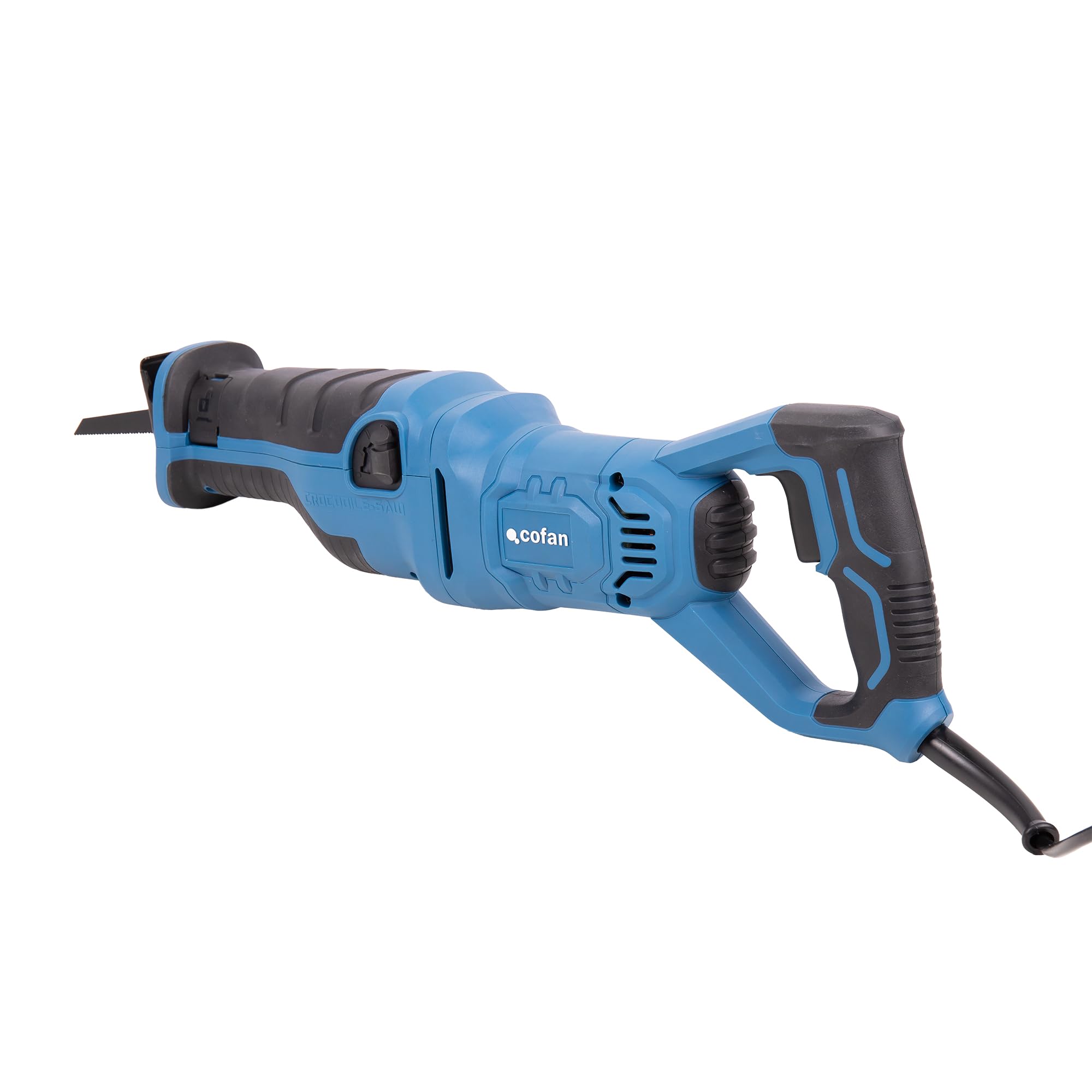 Cofan Sierra de sable con cable 1200 W, velocidad 2800 rpm, 30 mm, corte recto + 3 acciones pendulares, cambio de hoja sin herramientas, velocidad variable, 1 hoja de sierra incluida