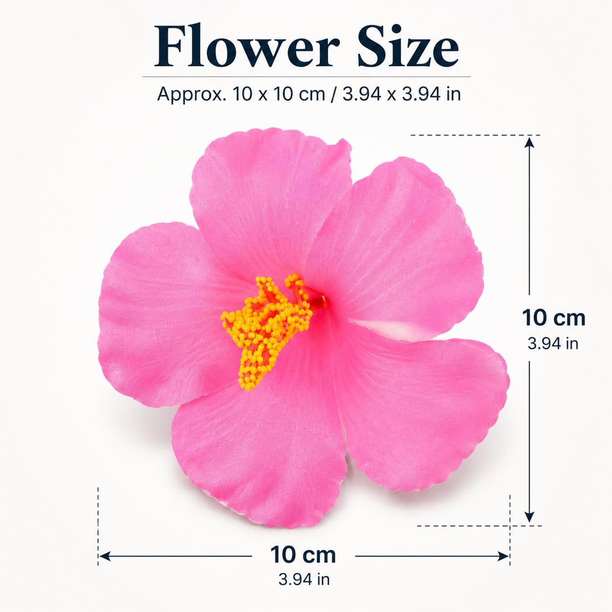 Garneck 20pcs Artificial Hibiscus Flowers Pink Decor: Fake Tropical Flower Tabletop Hawaiian Party Supplies Faux Floral Ornaments for Luau Wedding Home DIY Centerpieces Crafts image 5