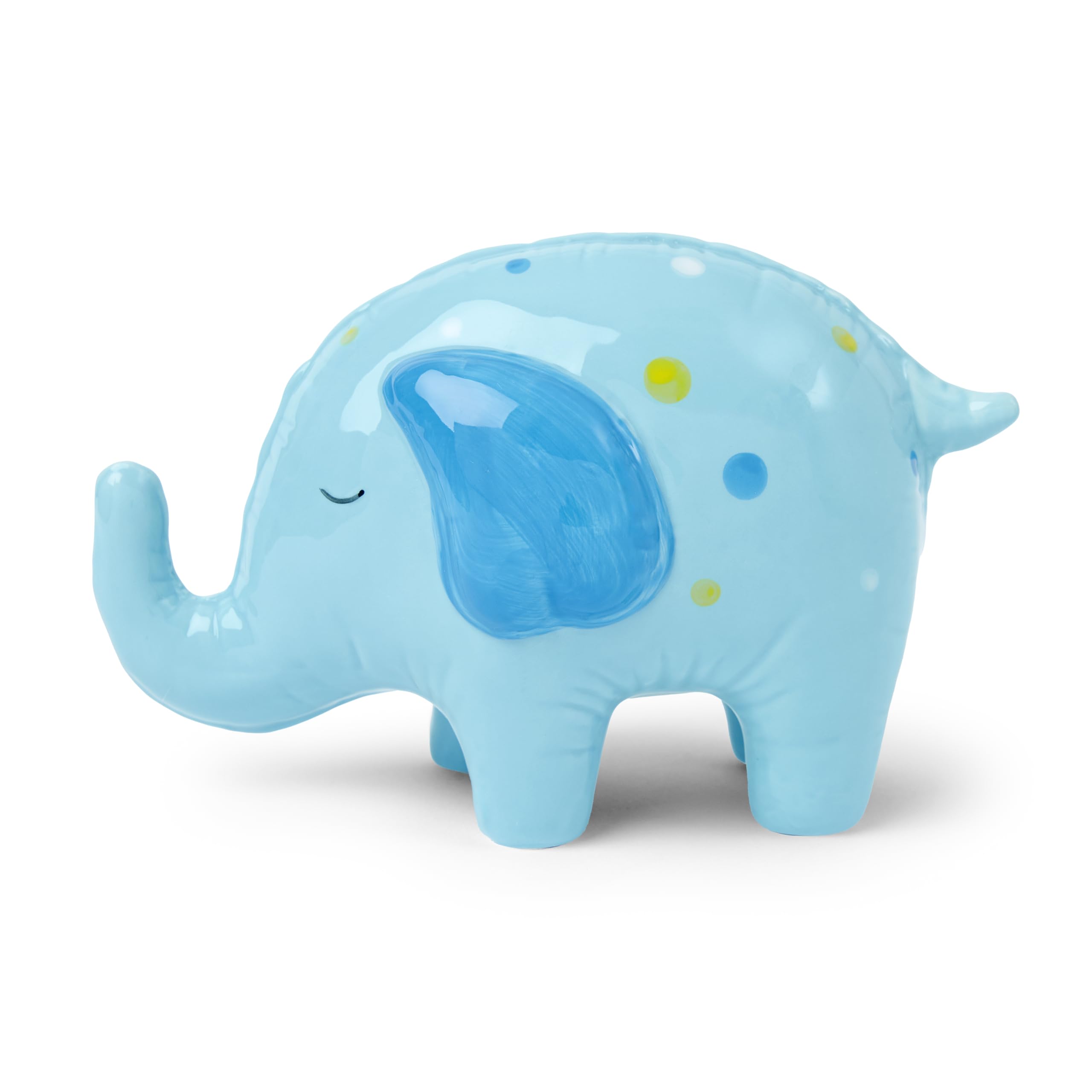Mousehouse Gifts Blue Adorable Elephant Themed Piggy Bank For Children, Money Box For Kids, Ages 3+ (Blue)