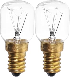 2PCS 25W E14 220-230v Oven Light Bulb Refrigerator Fridge Light Bulb Retro Tungsten Filament Lamp Bulbs Warm Yellow Light for Daily Use