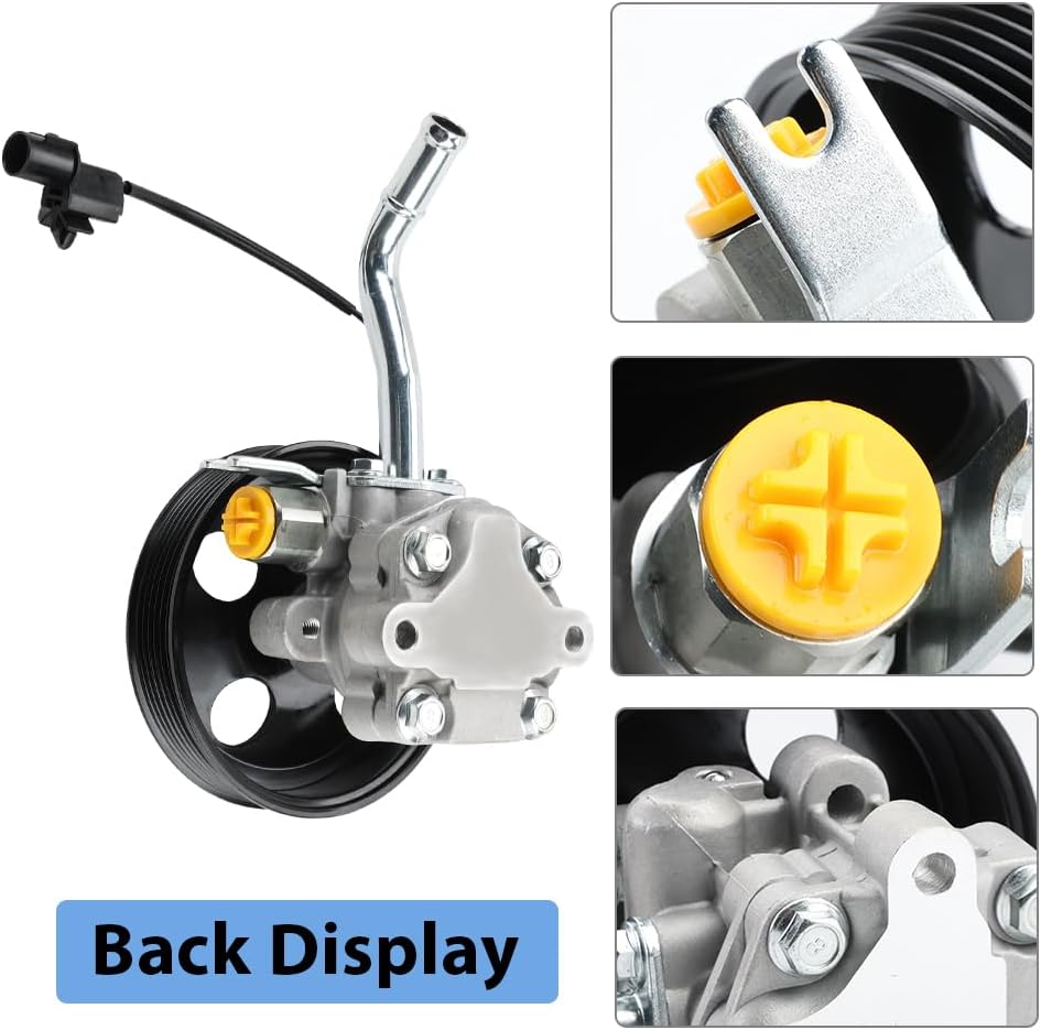 Power Steering Pump with Pulley Compatible with Hyundai Genesis Coupe 2.0L L4 2010 2011 2012 2013, Replacement for 571002M000, 21-504