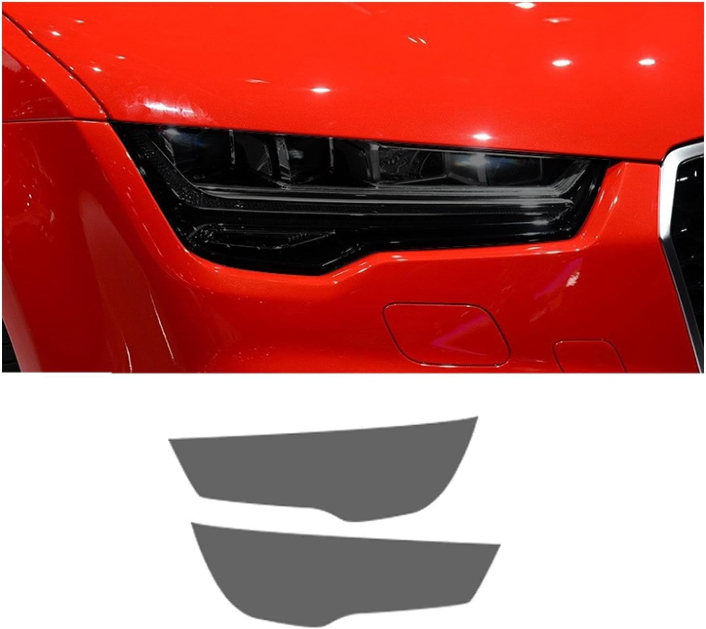 SamLng Car Front Light Film for Audi RS7 2015-2019 Car Headlight Film Front Light Transparent Blackened Moulding Vinyl Protection Sticker Car Light Film