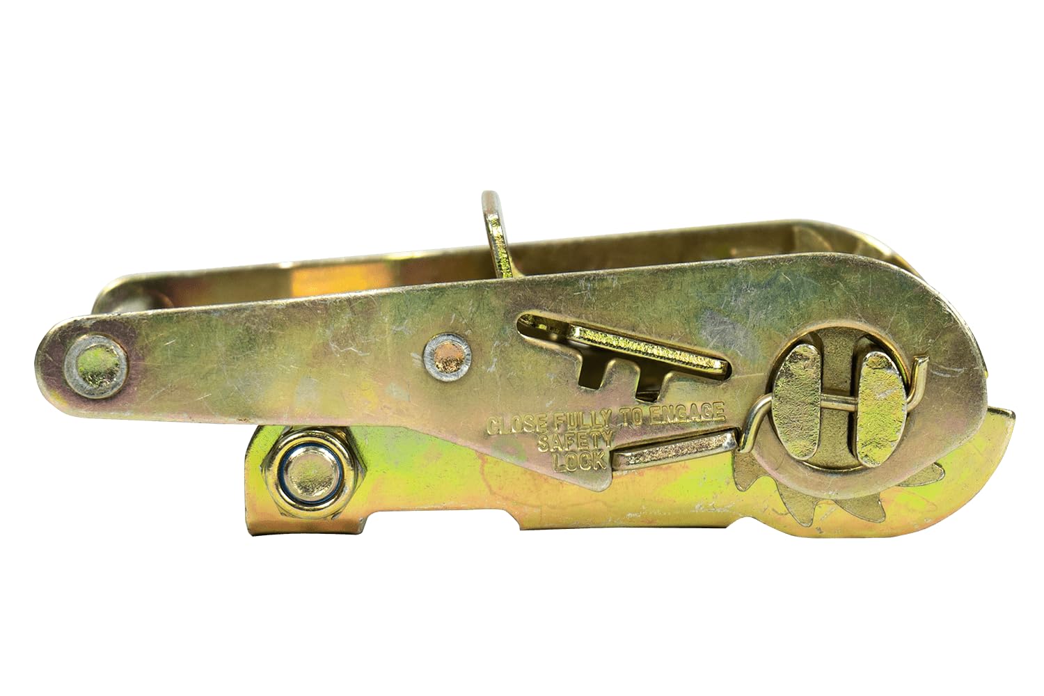 UNITRAILER Cricchetto per cinghie di trasporto 50mm 2T LC 1000 daN giallo tenditore professionale in acciaio zincato certificato EN 12195-2 per ancoraggio carichi