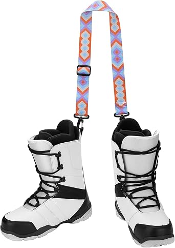 2 Pack Ski Boot Carrier Straps, Adjustable Shoulder Sling, Skates Carry Leash, Roller Skate Leash for Skiing