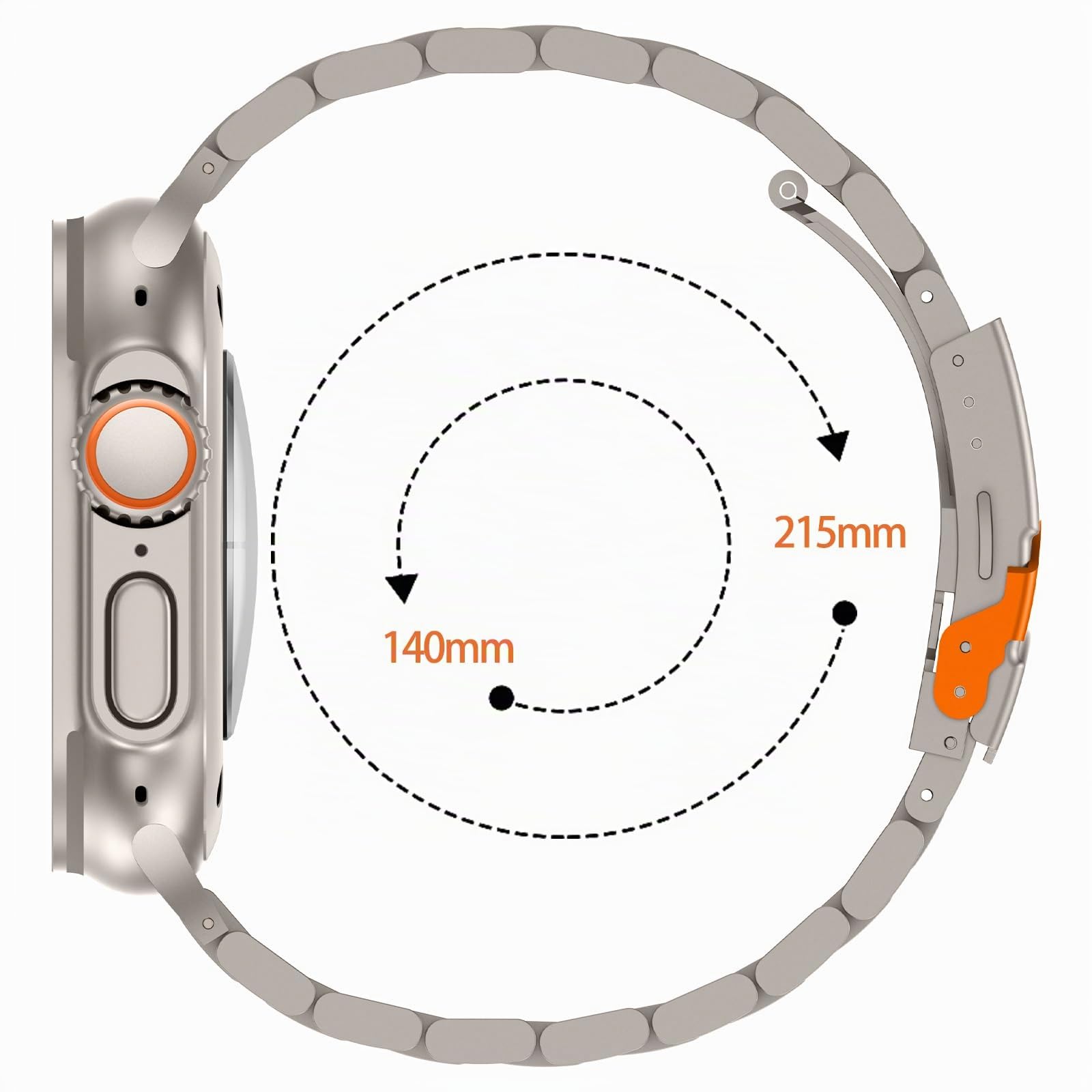 SEURE Titan Armband Kompatibel mit Apple Watch Ultra 2/Ultra 49mm,Serie 10 46mm,Serie 9/8/7 45mm,Serie SE2/6/SE/5/4 44mm, 3/2/1 42mmTitanlegierungs armband Sport Ersatzarmbänder