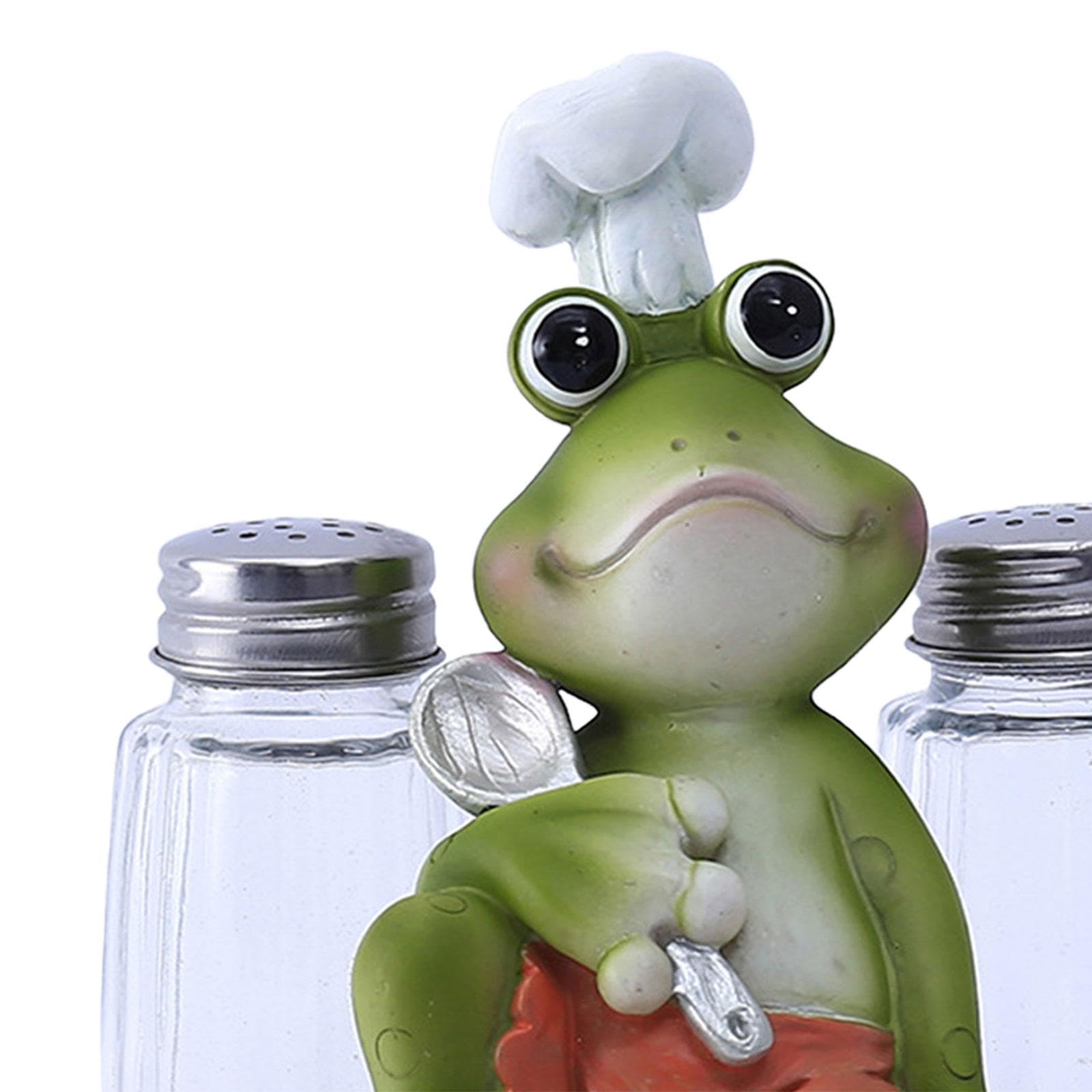 Juego de Salero Y Pimentero, Botella para Especias Duradera, Estatua Decorativa de Cocinero, Linda Estatua Decorativa, Organizador de Especias