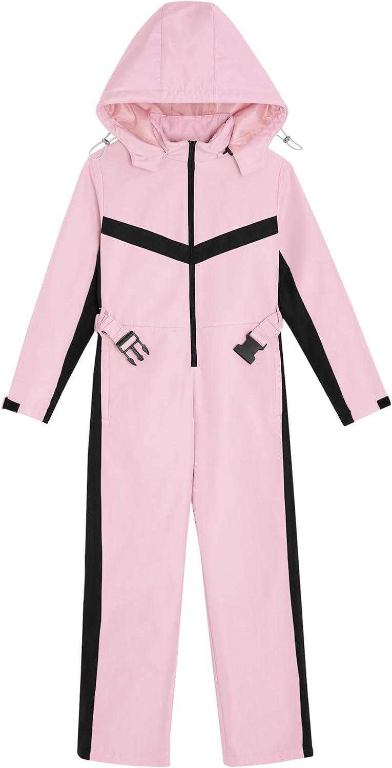 Kids Boys Girls Snowsuit One Piece Ski Suit Waterproof Winter Snow Suits Overalls Jumpsuit
