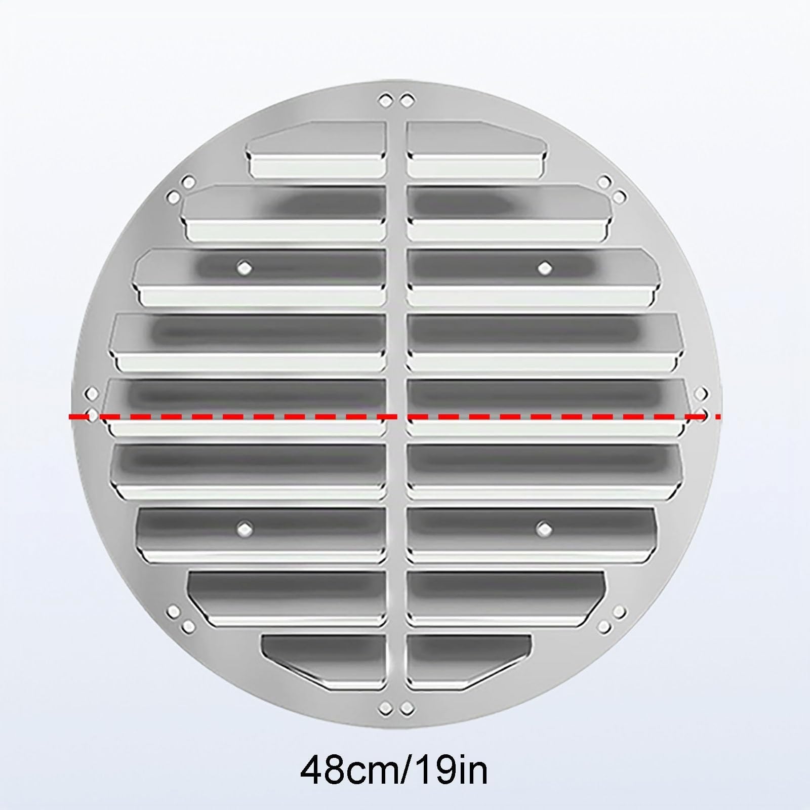 Deflector de Flujo de La Unidad Exterior del Aire Acondicionado Deflector de Aire Externo de La Máquina Deflector de Obturador de Acero Inoxidable Cubierta de Guía de Viento del Deflector(48cm/19in)