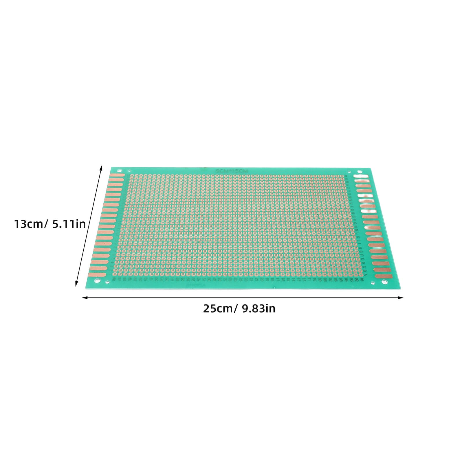 Kit de Placa PCB Verde de 8piezas Diseño Perforado Sola Cara en Fibra de Vidrio para Placa de Pruebas de PC Soldable Adecuado para Laboratorios y Desarrollo Electrónico