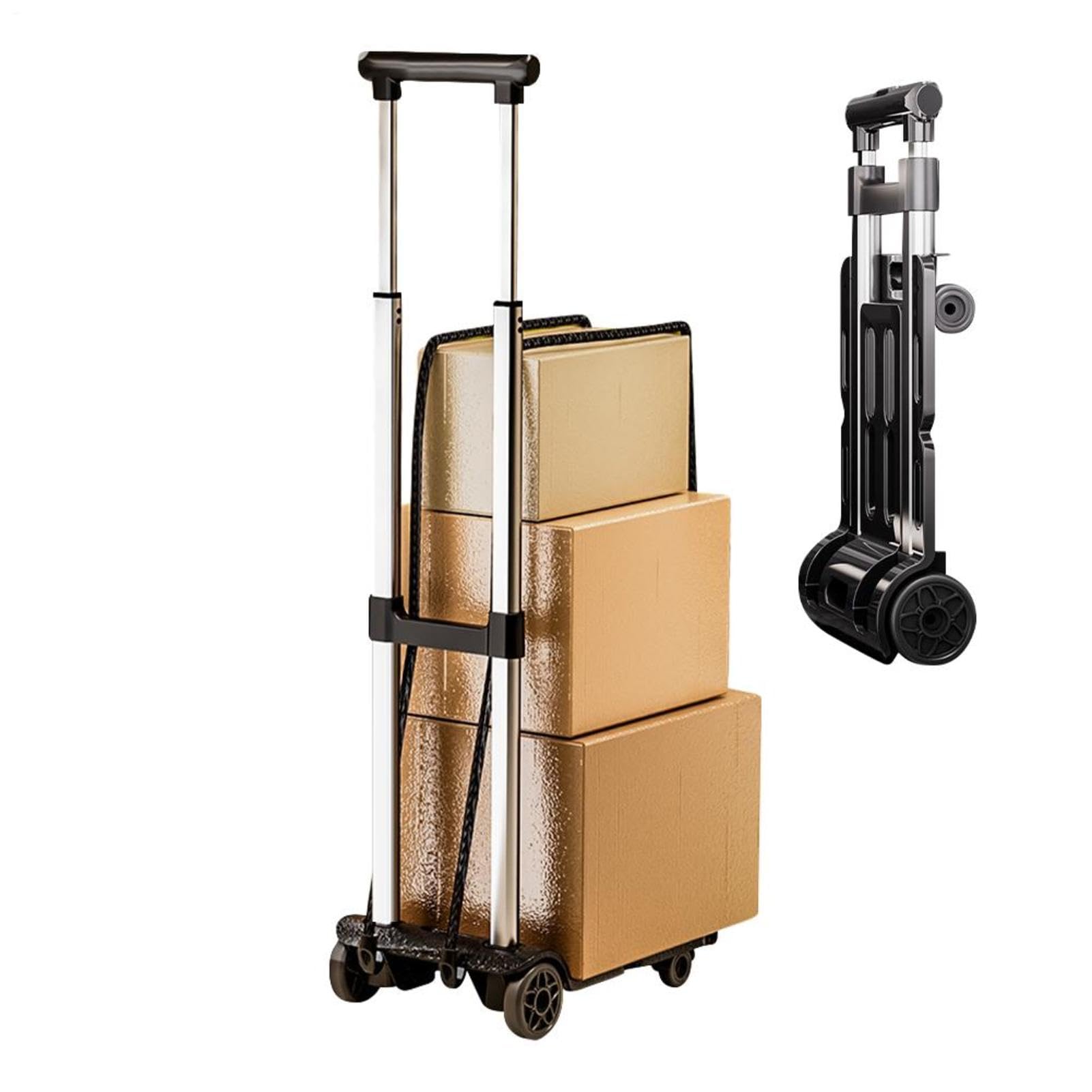 Carretilla de Mano Plegable,de Mano Plegable de Equipaje Plegable Compacto