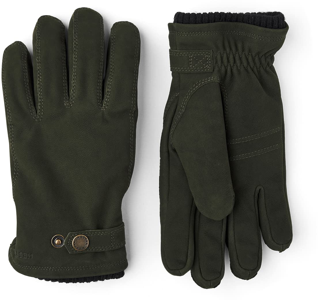 Hestra Men's Bergvik Nubuck Leather Insulated Gloves for Cold Weather