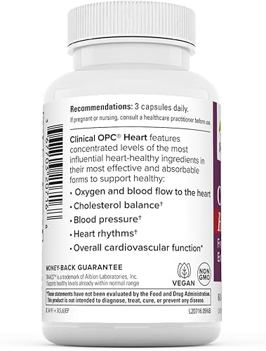 Miniatura 7 de Terry Naturally Clinical OPC Heart - 60 cápsulas - Complejo de semillas de uva francesa - Sin OMG, vegano, sin gluten - 20 porciones