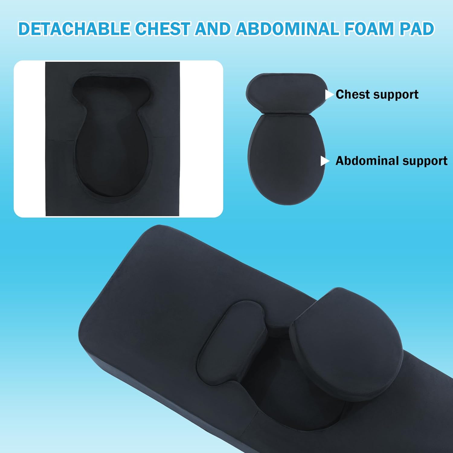 ROYALAY Tummy Nest Pregnancy Mattress, Pregnancy Pillow for Stomach Sleepers with Hole, 70in Full Body Pregnancy Massage Cushion, Face Down Pillow for Sleeping