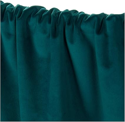 Amazon Co Jp パインフラワーグリーンカーテンリビングルーム用厚手のベルベット生地ピーコックブルーブラックアウト背景カーテン複数色からお選びいただけます 2 8m 1m 純色 Color ピーコックブルー ホビー