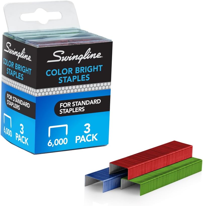 Swingline Colored Staples, Standard, 1/4" Length, Color Bright Staples ...
