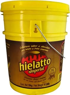 Hielatto Imperial Semi-Sweet Chocolate Coating for extreme temperatures 41.8 lb (19kg) - cold and hot products- ice cream, frozen fruit, chocolate fondue