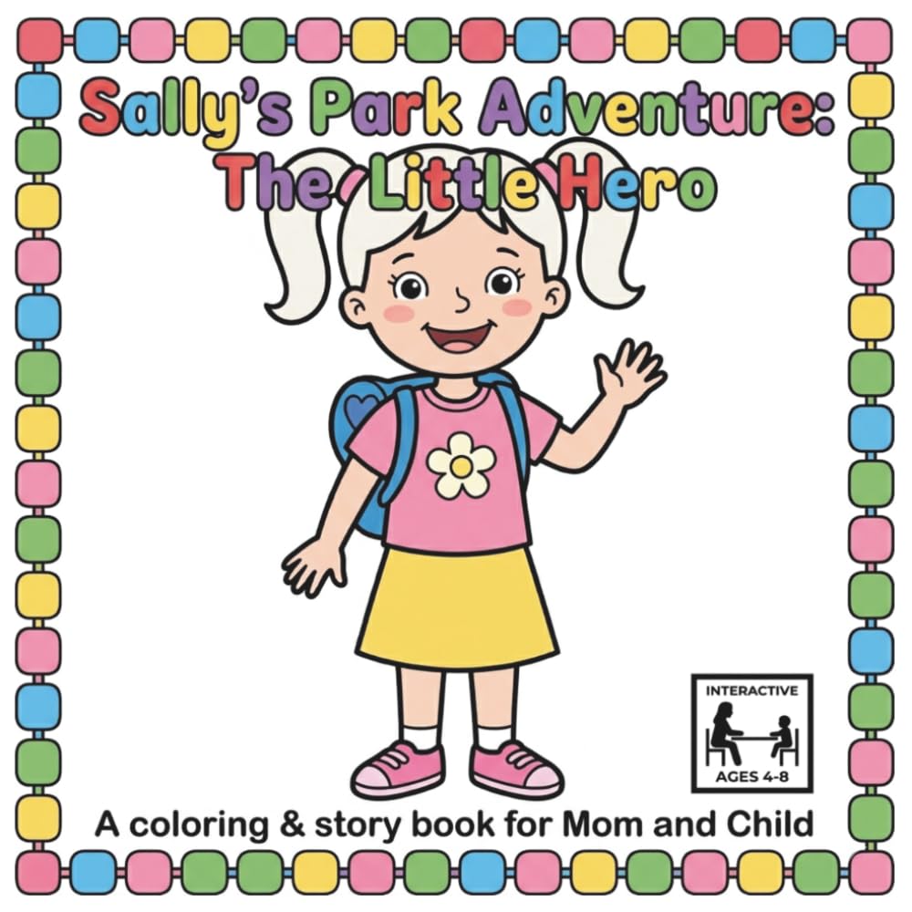 Sally's Park Adventure - The Little Hero: Coloring Book for Kids | Interactive Book Kids | Story Book For Kids | Inspiring Story Book For Kids | Mom ... for Children Ages 4-8 (Sally's Adventures)
