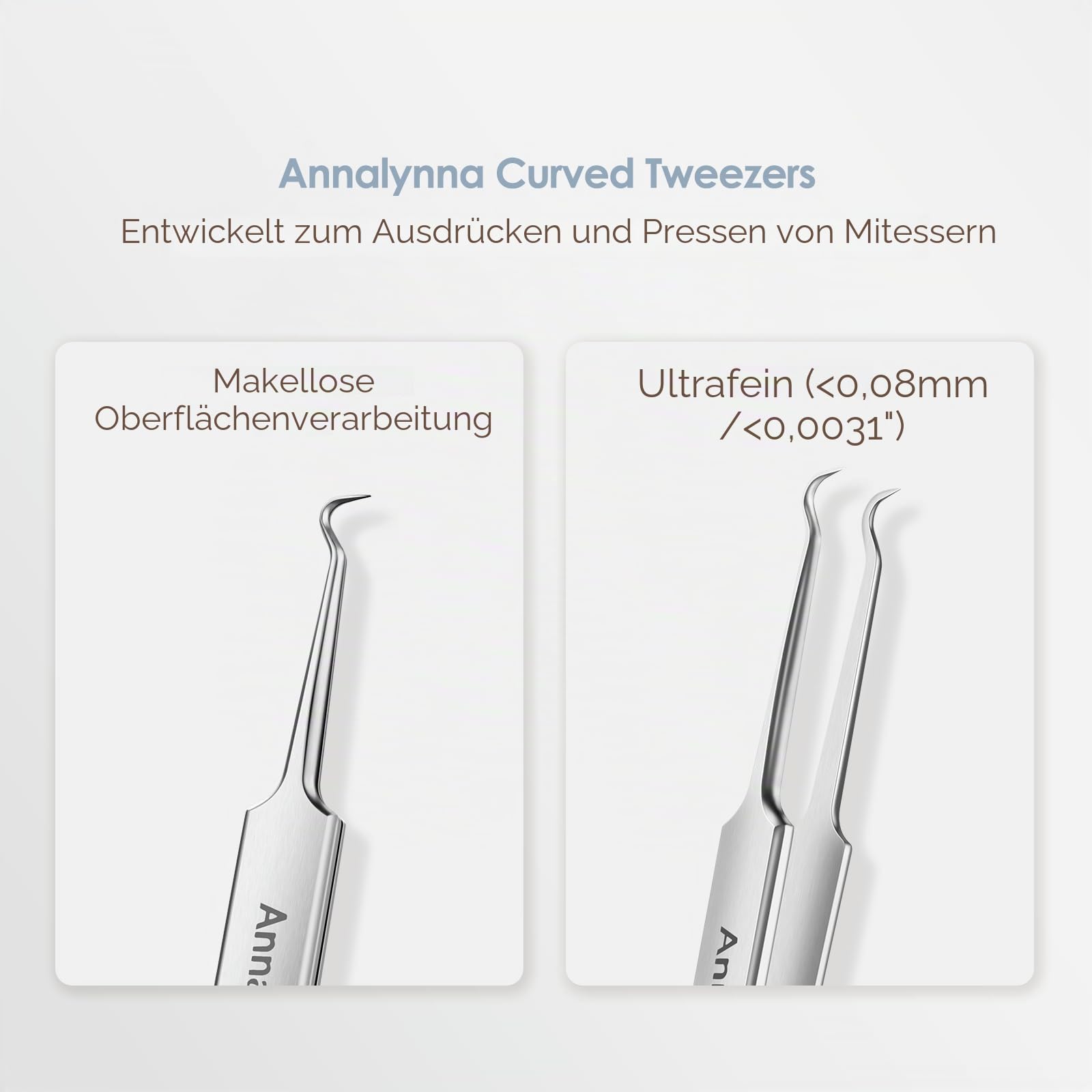 Luma 1 Visuelle Mitesser-Entferner Pinzette mit Kamera – Pimple Popper Tool mit 20-facher Vergrößerung, 1080P, 8 LED-Lichtern, inklusive Mitesser-Entferner-Set (6-teilig), Titan