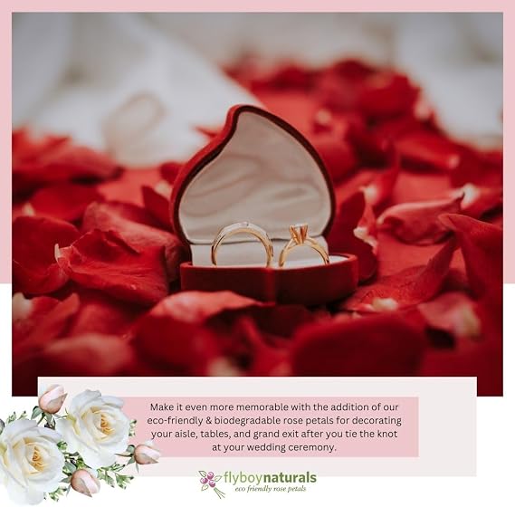 Premium Quality Real Rose Petals Freeze Dried for Bridal Toss, Wedding Aisles, and Party Decorations, 15 Cups, Handmade in Oregon USA, Red Cocoa