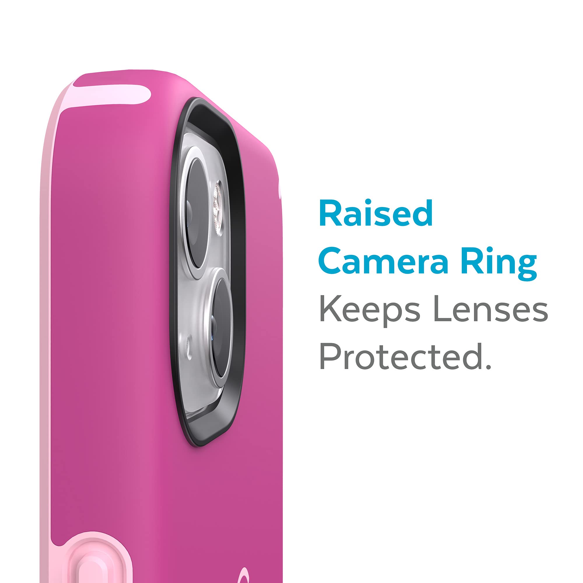 Speck Prodotti CandyShell Pro Custodia per iPhone 14, Rosa Digitale/Rosso Energia
